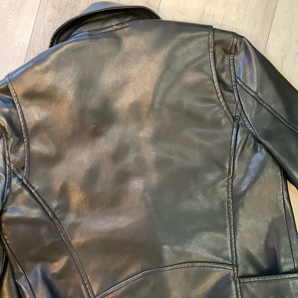 BlankNYC Black Vegan Leather Moto Biker Jacket - Picture 7 of 7